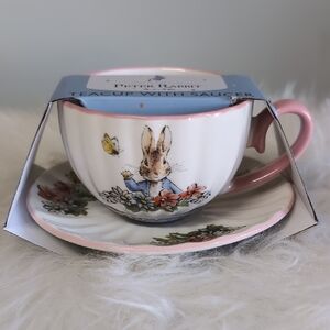 Beatrix Potter ™️ Peter Rabbit Ceramic Teacup and Saucer Set